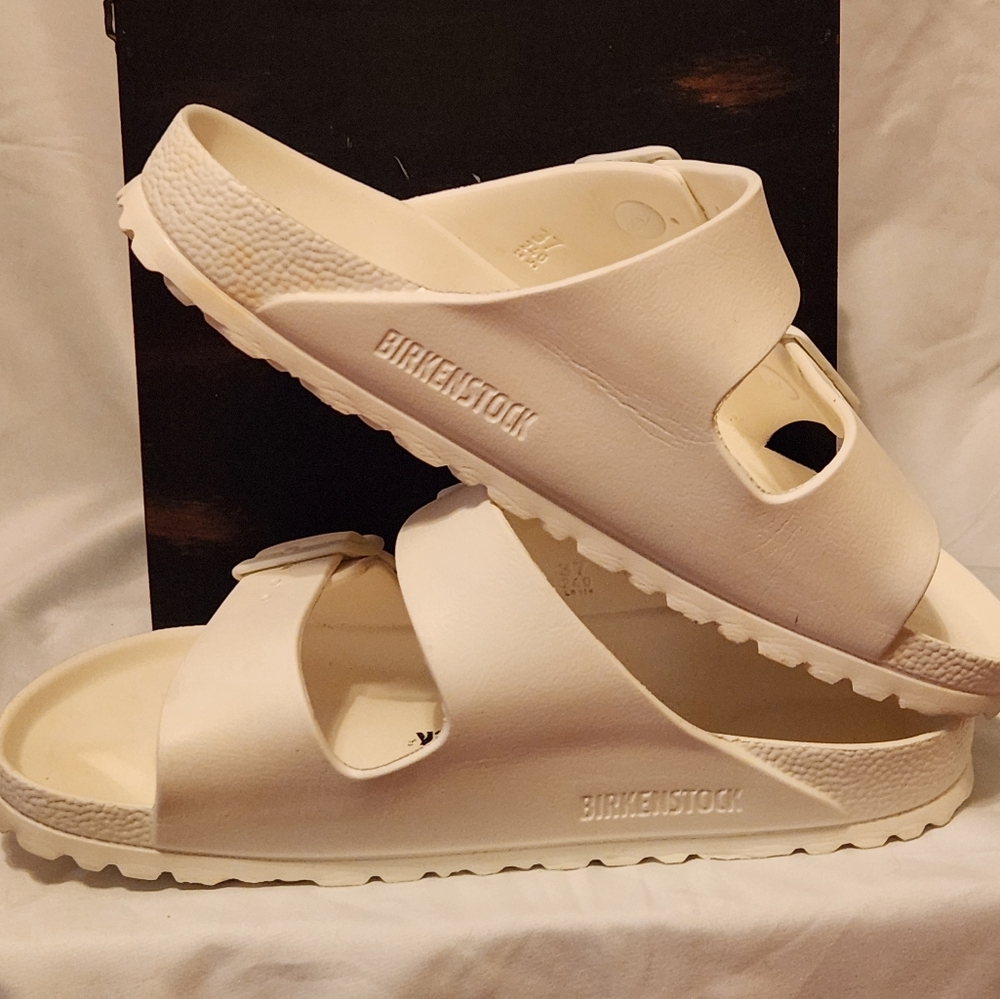 Birkenstock Women's Arizona EVA Slides White Size 37 (US 6 - 6.5)